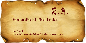 Rosenfeld Melinda névjegykártya