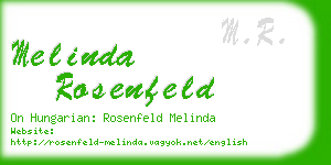 melinda rosenfeld business card